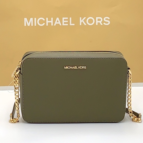MICHAEL KORS LARGE EAST WEST CROSSBODY OLIVE COLOR - Picture 2 of 14